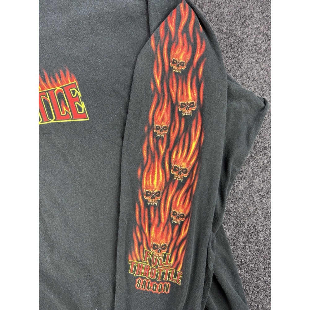 Full Throttle Saloon Sturgis Skull Flame Shirt 2XL - Picture 4 of 9